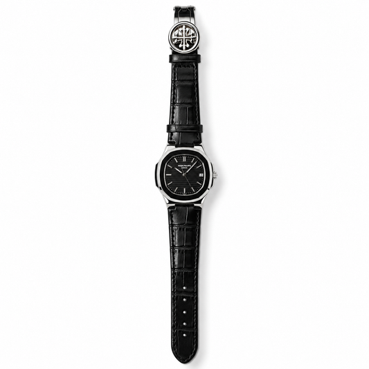 Timora Nautilus Black Leather (Patek Philippe Inspired)