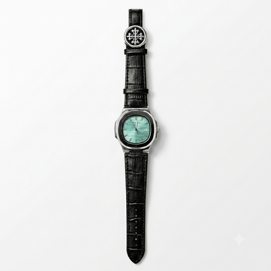Timora Nautilus Turquoise Green Leather (Patek Philippe Inspired)