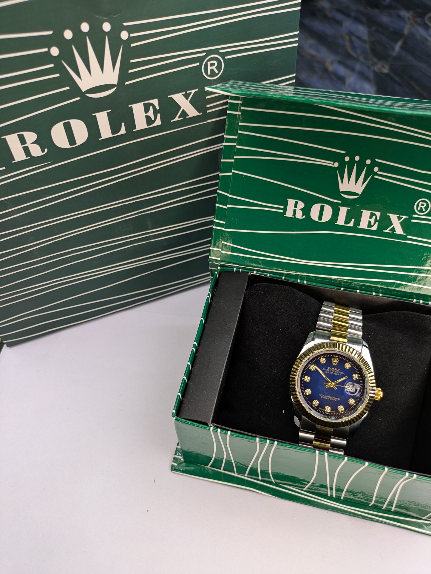 Timora Prestige – Two-Tone Gold | Luxury Blue Dial Edition