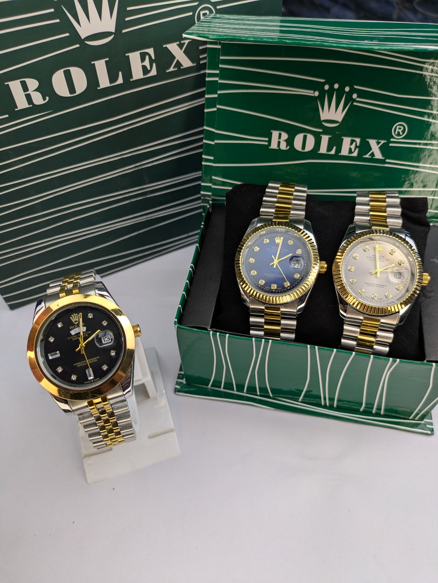 Timora Prestige – Two-Tone Gold | Luxury Black Dial Edition